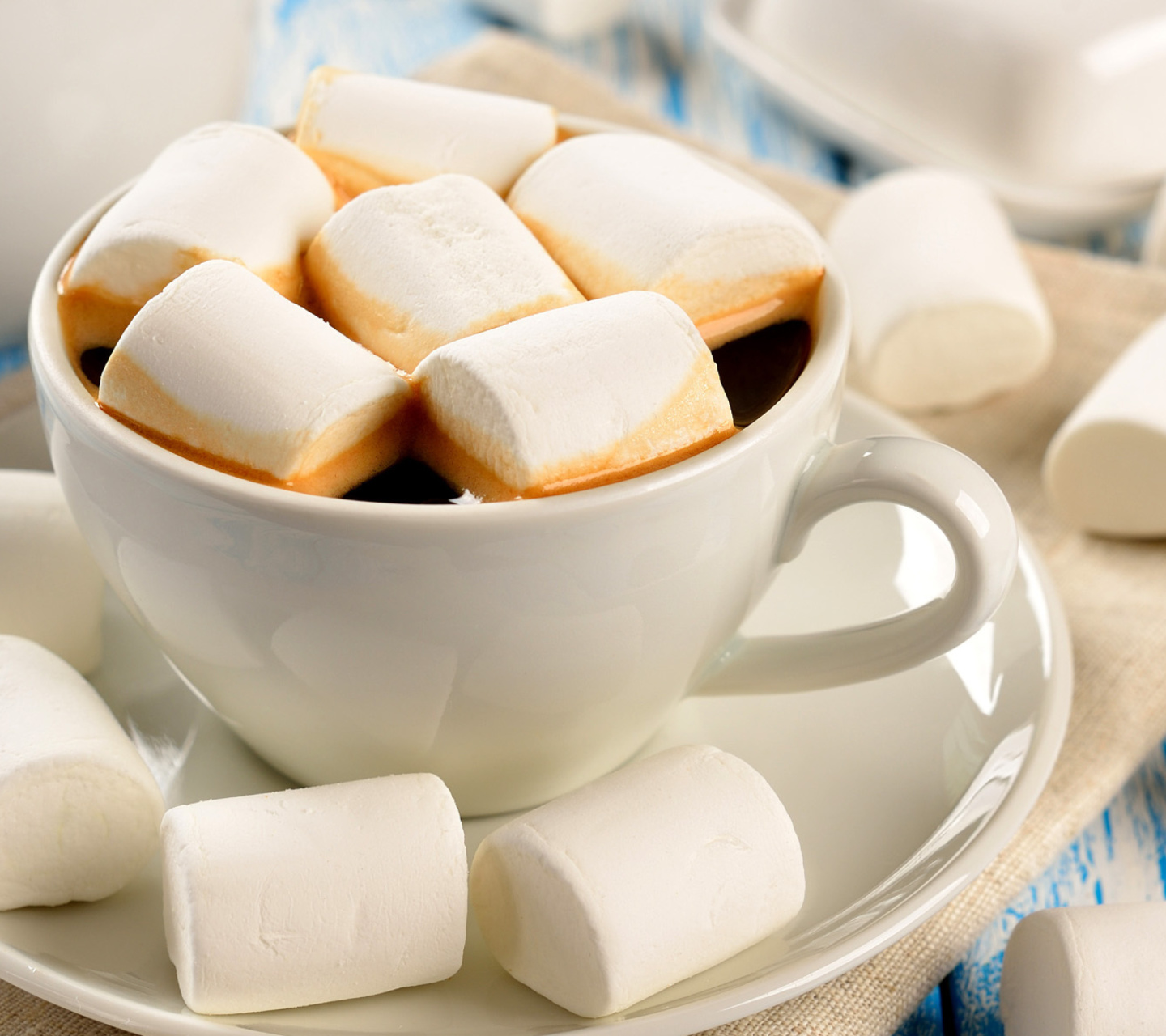 Marshmallow and Coffee wallpaper 1440x1280