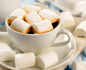 Marshmallow and Coffee wallpaper 176x144