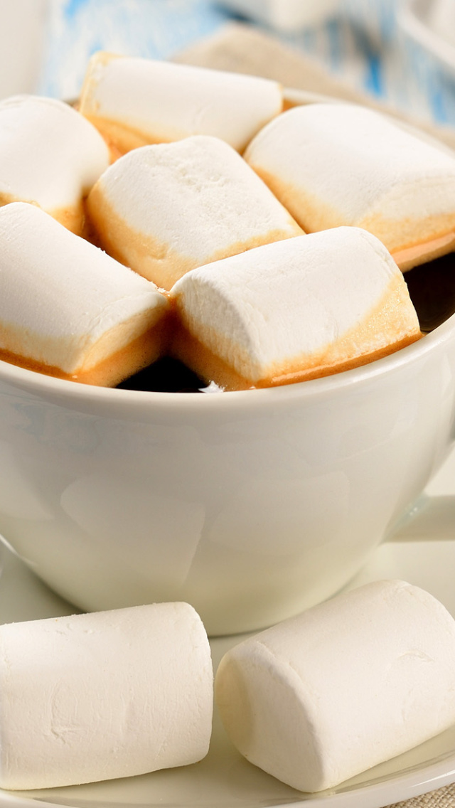 Marshmallow and Coffee wallpaper 640x1136