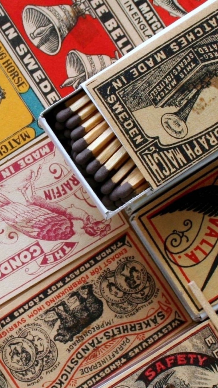 Matchboxes wallpaper 750x1334