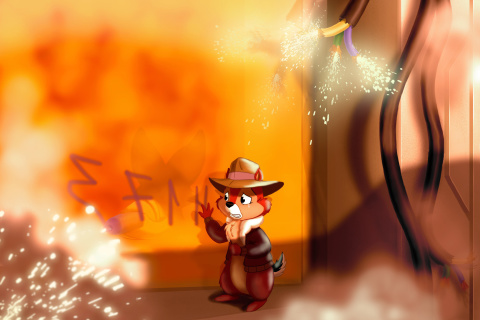 Screenshot №1 pro téma Chip and Dale Rescue Rangers 2 480x320