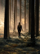 Fondo de pantalla Girl In Forest 132x176