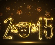 Golden Lights Happy New Year 2015 wallpaper 176x144