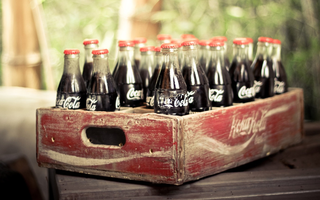 Sfondi Vintage Coca-Cola Bottles 1280x800