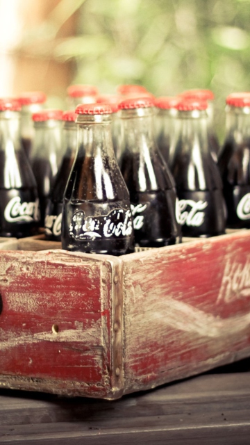 Fondo de pantalla Vintage Coca-Cola Bottles 360x640