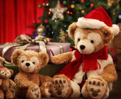 Обои Christmas Teddy Bears 176x144