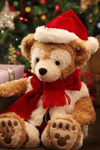 Обои Christmas Teddy Bears 320x480