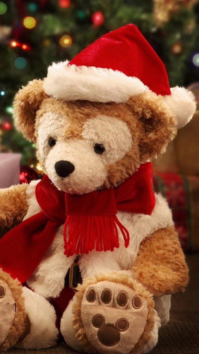 Fondo de pantalla Christmas Teddy Bears 640x1136