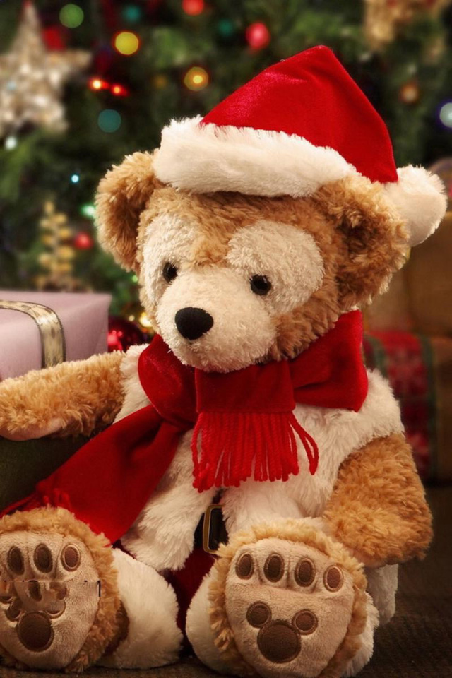 Christmas Teddy Bears wallpaper 640x960