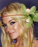 Cute Lindsay Lohan wallpaper 128x160