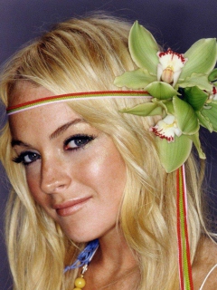 Das Cute Lindsay Lohan Wallpaper 240x320