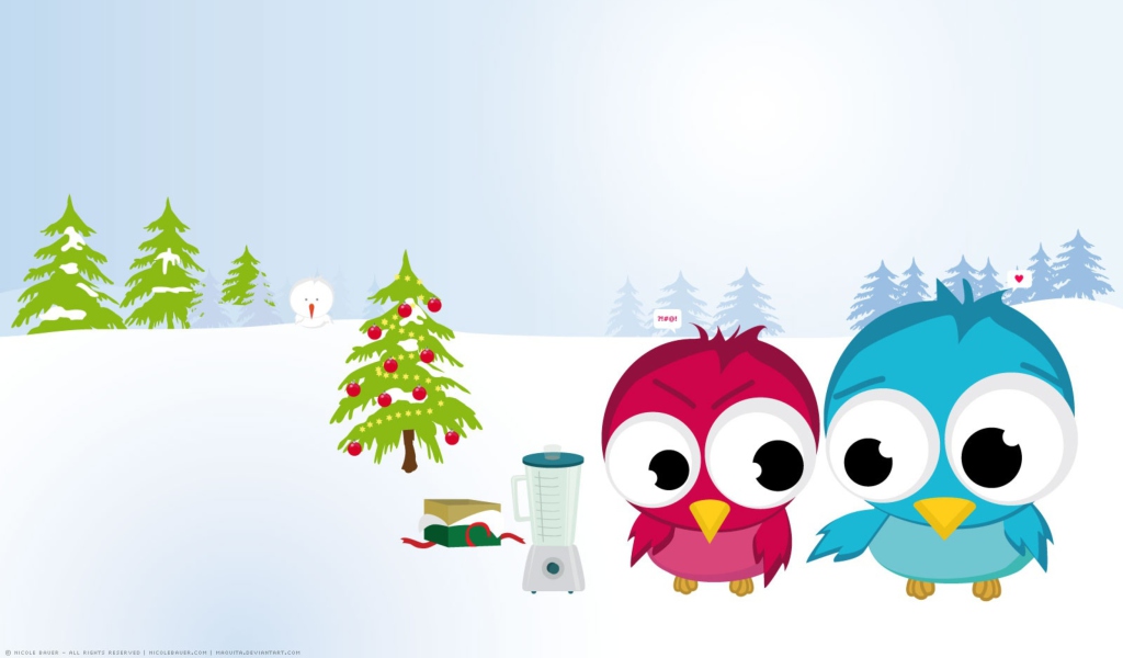 Funny Christmas Birds screenshot #1 1024x600
