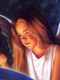 Fondo de pantalla Little Angel 240x320