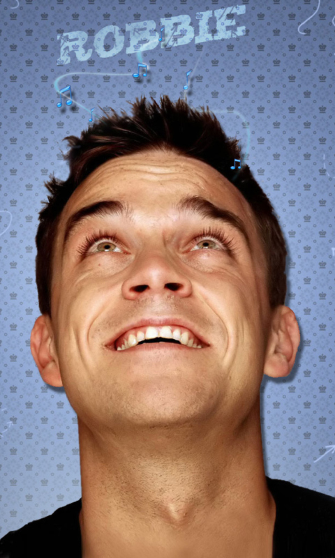 Das Robbie Williams Wallpaper 480x800