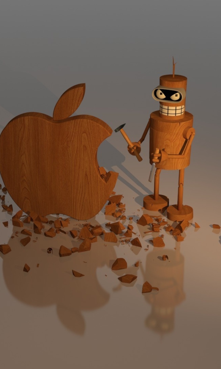 Bender Against Apple wallpaper 768x1280
