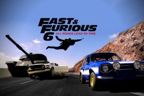 Обои Fast and furious 6 Trailer 480x320