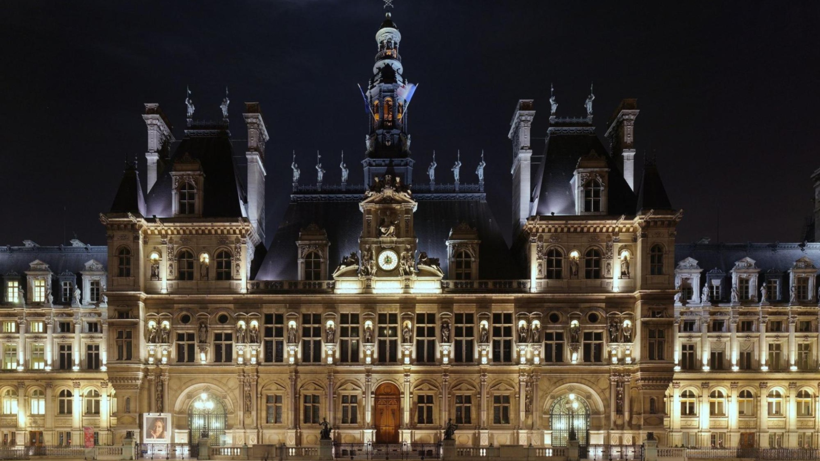 Fondo de pantalla Hotel de Ville - Paris 1600x900