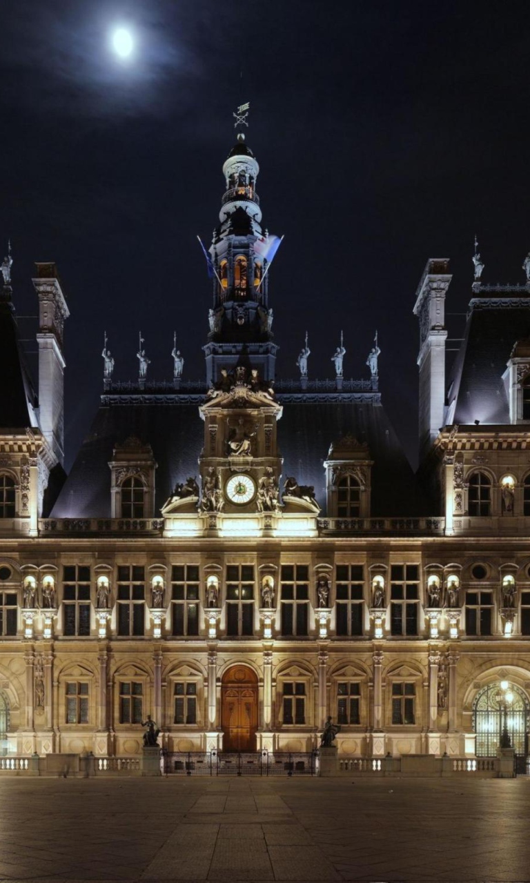 Обои Hotel de Ville - Paris 768x1280