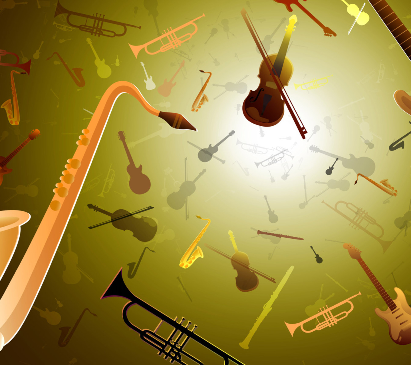 Das Music Instruments Wallpaper 1440x1280