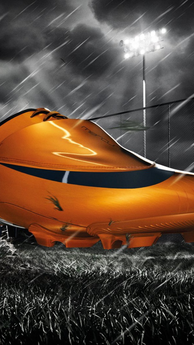 Fondo de pantalla Nike Orange Mercurial Vapor 640x1136