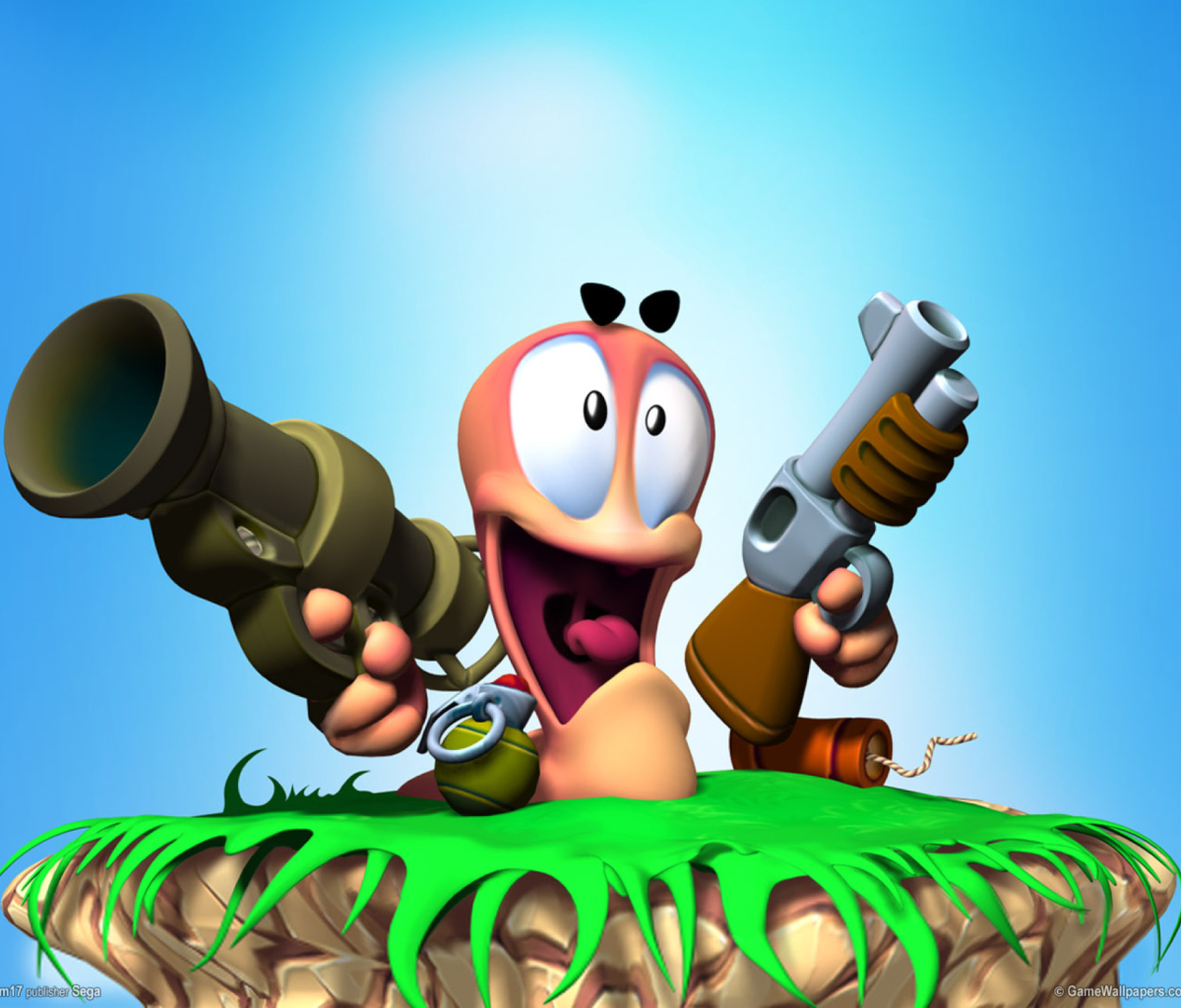 Worms Games wallpaper 1200x1024
