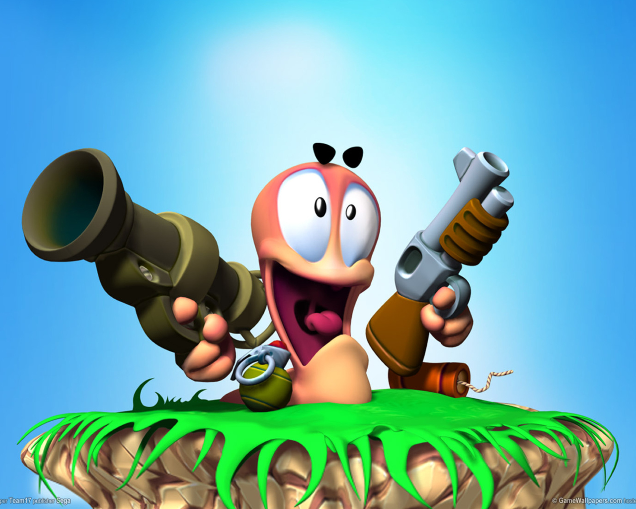 Das Worms Games Wallpaper 1280x1024