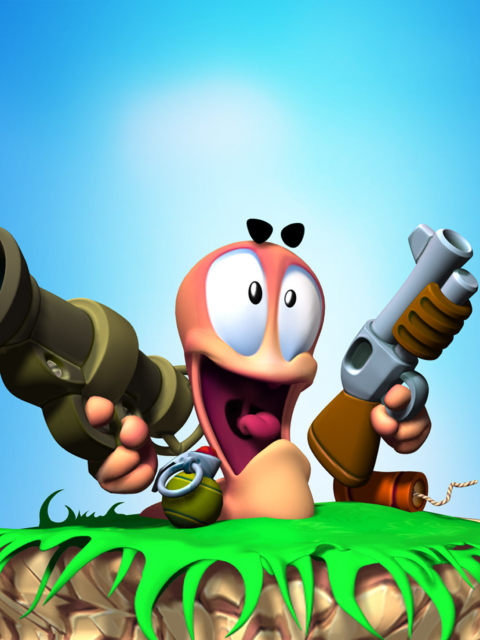 Fondo de pantalla Worms Games 480x640