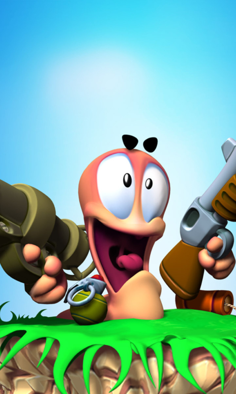 Worms Games wallpaper 480x800