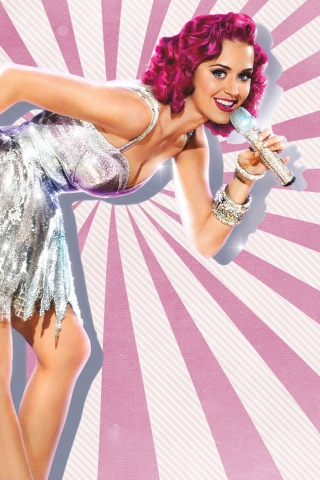 Das Katy Perry Pin Up Style Wallpaper 320x480