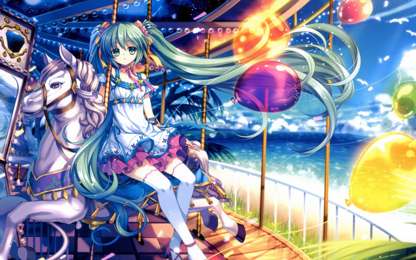 Screenshot №1 pro téma Hatsune Miku, Vocaloid 1440x900