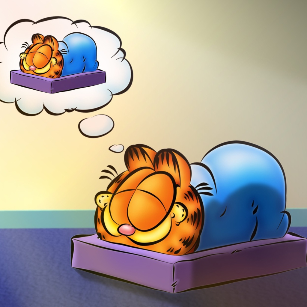 Обои Garfield Sleep 1024x1024