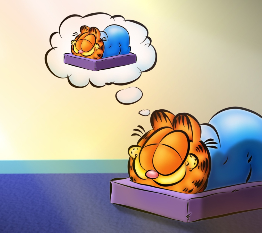 Обои Garfield Sleep 1080x960