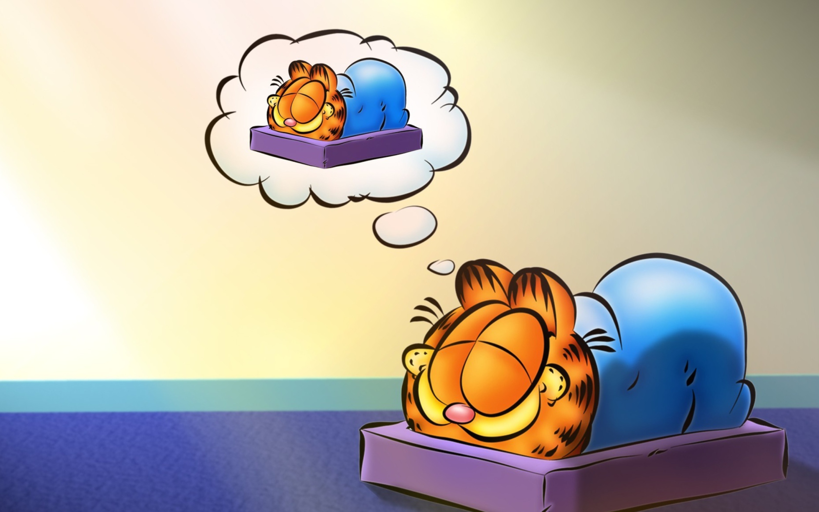 Обои Garfield Sleep 1680x1050