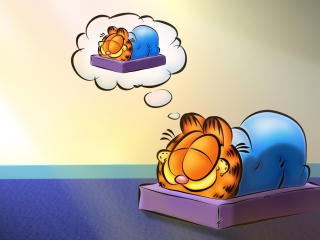 Das Garfield Sleep Wallpaper 320x240