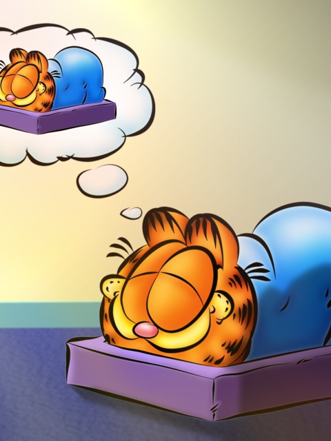 Das Garfield Sleep Wallpaper 480x640