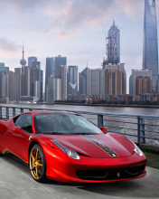 Ferrari In The City wallpaper 176x220