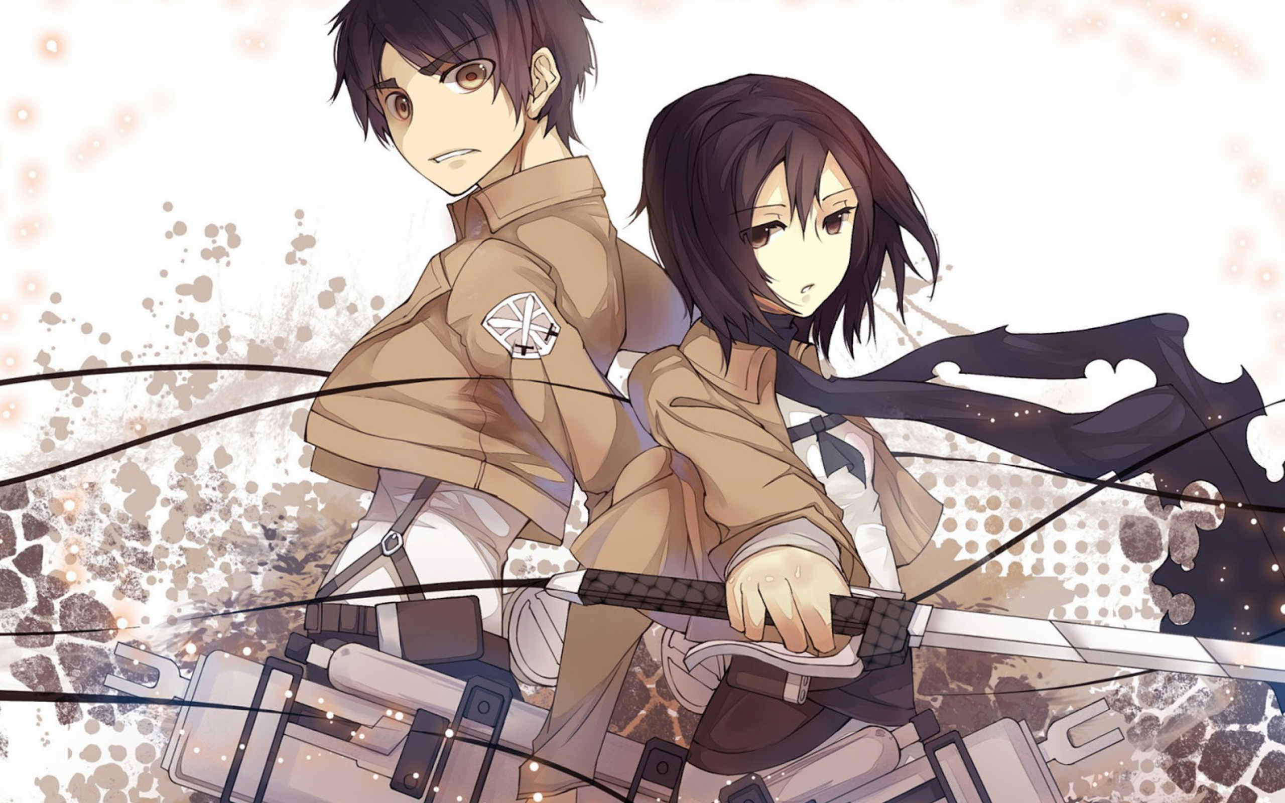 Eren Jaeger with Mikasa Ackerman screenshot #1 2560x1600