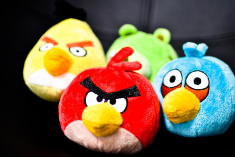 Fondo de pantalla Angry Birds Plush Toy 480x320