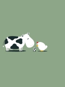 Das Funny Cow Egg Wallpaper 132x176