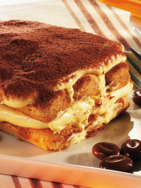 Das Tiramisu Italian Dessert Wallpaper 480x640