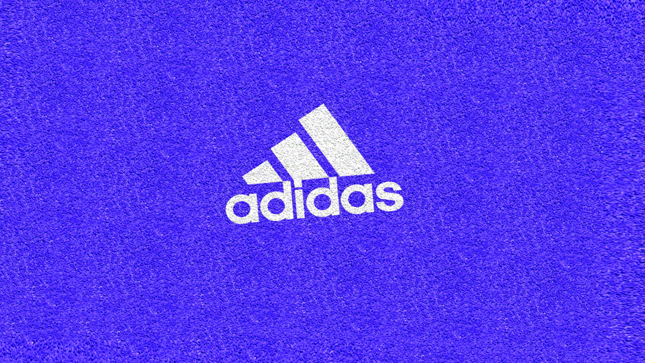 Обои Adidas Blue Logo 1280x720