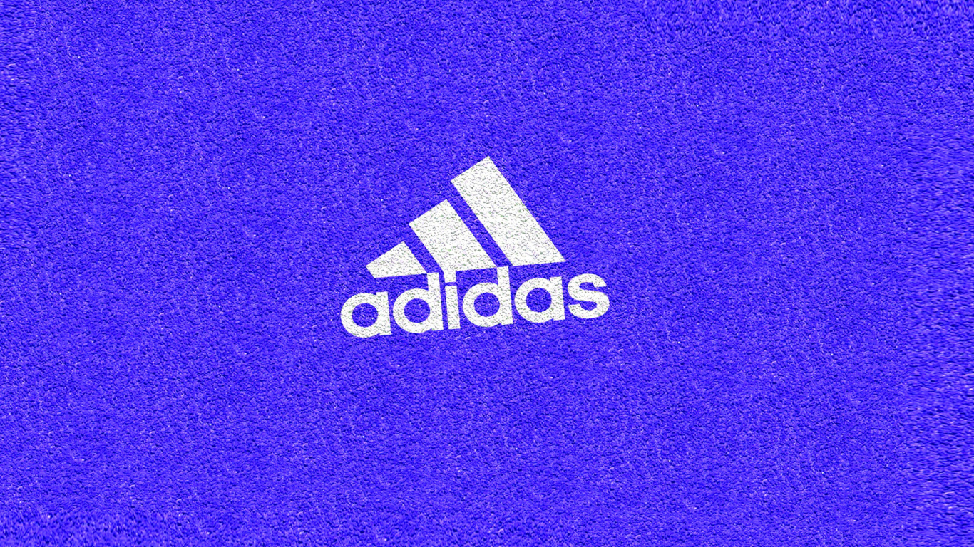 Fondo de pantalla Adidas Blue Logo 1366x768