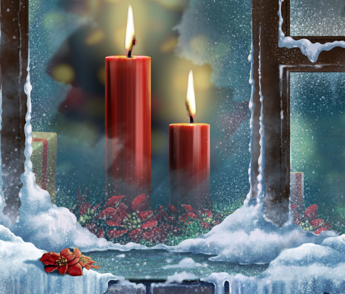 Red Candles wallpaper 1200x1024