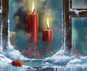 Red Candles wallpaper 176x144