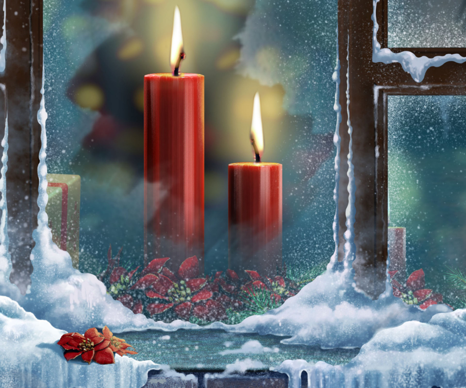 Das Red Candles Wallpaper 960x800