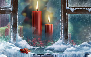 Kostenloses Red Candles Wallpaper für Android, iPhone und iPad