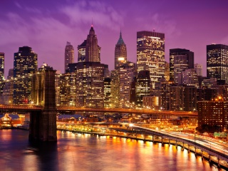 Purple Night City screenshot #1 320x240