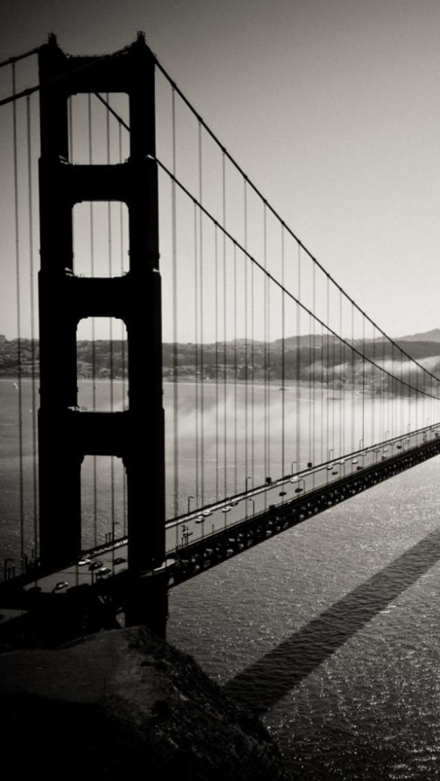 Das Bridge In The Fog Wallpaper 640x1136