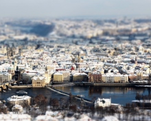 Fondo de pantalla Prague Winter Panorama 220x176
