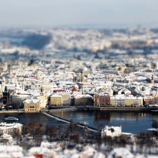 Prague Winter Panorama - Obrázkek zdarma pro 128x128